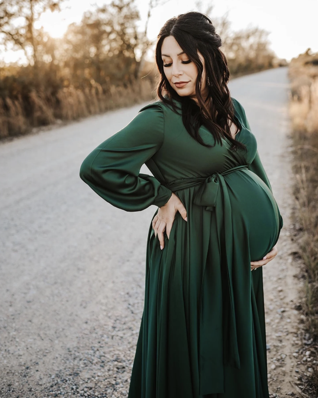 Maternity Photoshoot Dress for Pregnancy Photography Sessions Boho