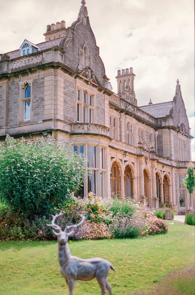 Front elevation of Clevedon Hall, a Somerset country house wedding venue